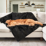 PupProtector™ Summer Short Fur Waterproof Throw Blanket - Midnight Black