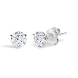 14K White Gold 1.00 Cttw Lab Grown Diamond Martini Set Round Solitaire Stud Earrings