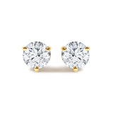 14K White Gold 1.00 Cttw Lab Grown Diamond Martini Set Round Solitaire Stud Earrings