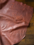 British Tan Oiled Pull Up Cowhide – Distressed Wax/Oil Finish, 1.6–1.8 mm (4–5 oz), ~25 Sq Ft