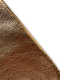 Metallic Natural Grain Chrome-Tanned Cowhide – Metallic Foil Finish, 1.1–1.3 mm (3 oz), ~20 Sq Ft