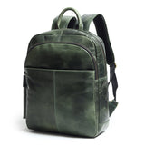 Luxury Italian Leather Backpack, Green