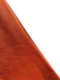Orange Metallic Natural Grain Chrome-Tanned Cowhide – Metallic Foil Finish, 1.1–1.3 mm (3 oz), ~20 Sq Ft
