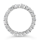 14K White Gold 2 1/3 Cttw Asscher Cut Lab Grown Diamond Eternity Band Ring (E-F Color, VS1-VS2 Clarity) - Ring Size 5.5