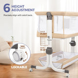 Momfann 4-in-1 Bedside Bassinet for Newborns