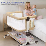 Momfann 4-in-1 Bedside Bassinet for Newborns