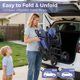 Momfann 4-in-1 Double Stroller Wagon for Kids