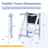 Momfann Foldable Toddler Tower with Chalkboard