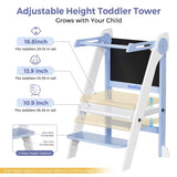 Momfann Foldable Toddler Tower with Chalkboard