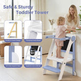Momfann Foldable Toddler Tower with Chalkboard