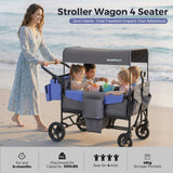 Momfann 4-Seater All-Terrain Stroller Wagon for Kids