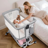 Momfann 4-in-1 Bedside Bassinet for Newborns