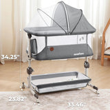 Momfann 4-in-1 Bedside Bassinet for Newborns