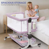 Momfann 4-in-1 Bedside Bassinet for Newborns