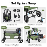 Momfann 4-in-1 Double Stroller Wagon for Kids