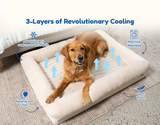 PupChill™ Cooling 4-Bolster Dog Bed - Arctic Sand