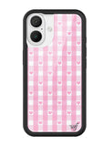 Gingham Hearts | Pink iPhone Case