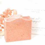 Pink Salt + Grapefruit Cleansing Bar Handmade Tallow and Goat Milk Soap Bar