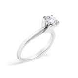 14K White Gold 1.00 Cttw Round Lab Grown Diamond Solitaire Ring