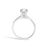 14K White Gold 1.00 Cttw Round Lab Grown Diamond Solitaire Ring