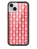 Gingham Hearts | Red iPhone Case