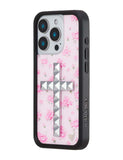 Stud Cross Forget Me Not Floral | Pink iPhone Case