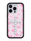 Stud Cross Forget Me Not Floral | Pink iPhone Case