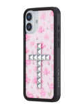 Stud Cross Forget Me Not Floral | Pink iPhone Case