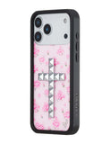 Stud Cross Forget Me Not Floral | Pink iPhone Case