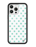 Polka Dot | White and Turquoise iPhone Case