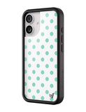 Polka Dot | White and Turquoise iPhone Case
