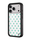 Polka Dot | White and Turquoise iPhone Case