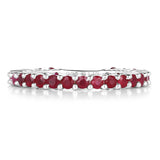 1.04 Carat Genuine Ruby .925 Sterling Silver Ring