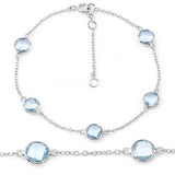 5.00 Carat Genuine Blue Topaz .925 Sterling Silver Bracelet