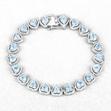 10.50 Carat Genuine Blue Topaz .925 Sterling Silver Bracelet