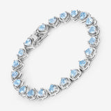 10.50 Carat Genuine Blue Topaz .925 Sterling Silver Bracelet