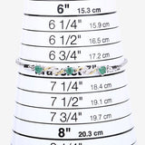 0.79 Carat Genuine Emerald and White Sapphire .925 Sterling Silver Bracelet