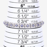 1.10 Carat Genuine Tanzanite .925 Sterling Silver Bracelet