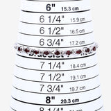 1.80 Carat Genuine Garnet .925 Sterling Silver Bracelet