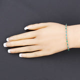 3.24 Carat Genuine Zambian Emerald .925 Sterling Silver Bracelet