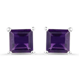 2.25 Carat Genuine Amethyst .925 Sterling Silver Earrings