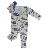 Trucks Diggers Construction Convertible Romper