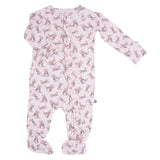 Cowhide Boots Bows Ruffle Footie