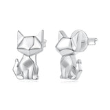 925 Sterling Silver White Gold Plated 1.2 x 0.7 cm Earrings for Women