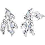 925 Sterling Silver White Nano Opal CZ 1.3*0.8cm Earrings for Women