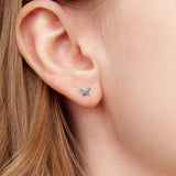 925 Sterling Silver Earrings with Plated White Gold for Women