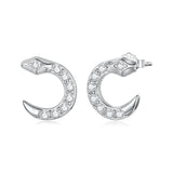 925 Sterling Silver White Gold Plated CZ Pavé 1.2*1.1cm Earrings for Women