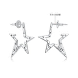 925 Sterling Silver White Gold Plated 2.3 cm Copper Earrings for Women