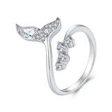 925 Sterling Silver White Gold Plated Size E Moissanite Ring for Women