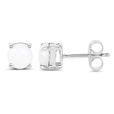 1.18 Carat Genuine Opal .925 Sterling Silver Earrings
